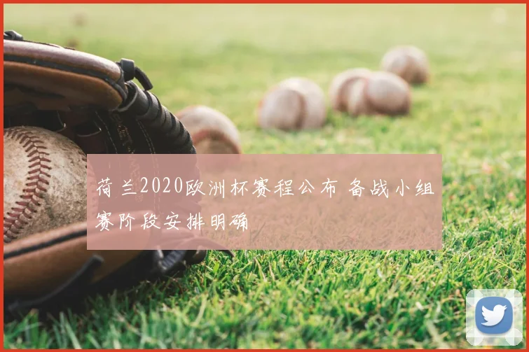 荷兰2020欧洲杯赛程公布 备战小组赛阶段安排明确